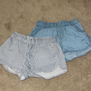 2 pairs of flowy shorts